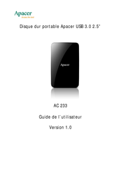 Apacer AC 233 Guide De L'utilisateur