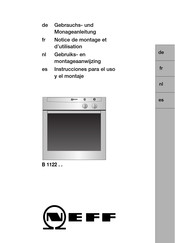 NEFF B 1122 Série Notice De Montage Et D'utilisation