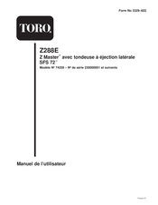 Toro Z Master Z288E Manuel De L'utilisateur