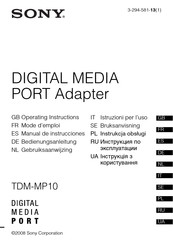Sony TDM-MP10 Mode D'emploi