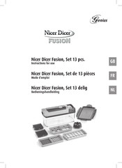 Genius Nicer Dicer Fusion Mode D'emploi