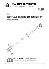 Yard force LT G33 Notice D'origine