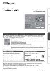 Roland VR-50HD Guide De Démarrage