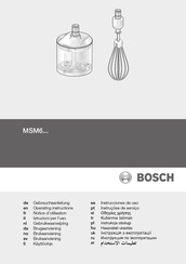 Bosch MSM66130 Notice D'utilisation
