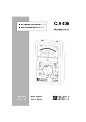 Chauvin Arnoux C.A 406 Mode D'emploi