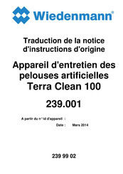 Wiedenmann Terra Clean 100 Traduction De La Notice D'instructions Originale