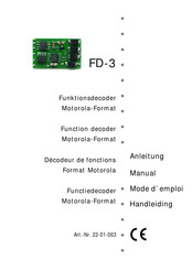 tams elektronik FD-3 Mode D'emploi