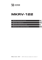 BORETTI M-SYSTEM MKRV-122 Notice D'emploi