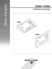 Mettler Toledo ICS685 Mode D'emploi