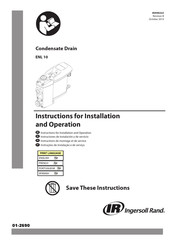 Ingersoll Rand ENL 10 Série Instructions De Montage Et De Service