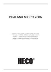 Heco PHALANX MICRO 200A Mode D'emploi