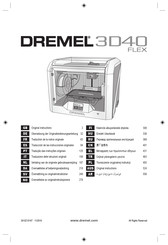 Dremel 3D40FLX01 FLEX Traduction De La Notice Originale