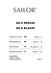 Sailor SA-S RED240 Mode D'emploi