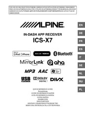 Alpine ICS-X7 Guide De Référence Rapide