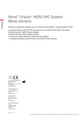 Leica BIOSYSTEMS Bond Oracle HER2 IHC Mode D'emploi