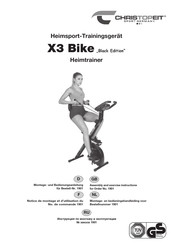 Christopeit Sport X3 Bike Black Edition Notice De Montage Et D'utilisation