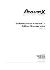 AcoustX D2 Guide De Démarrage Rapide