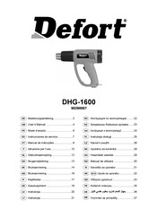 Defort DHG-1600 Mode D'emploi