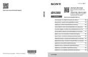 Sony Alpha ILCE-6300 Mode D'emploi