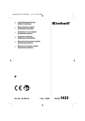 Einhell RG-ES 1433 Mode D'emploi D'origine