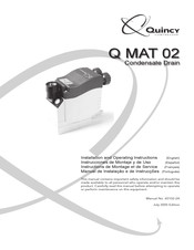 Quincy Compressor Q MAT 02 Instructions De Montage Et De Service