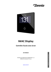 Zennio IWAC Display Manuel De L'utilisateur