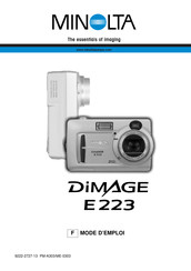 Minolta DIMAGE E 223 Mode D'emploi