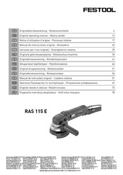 Festool RAS 115 E Notice D'utilisation D'origine