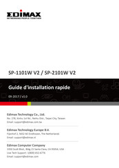 Edimax SP-2101W V2 Guide D'installation Rapide