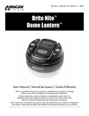 Wagan Tech Brite Nite Dome Lantern Guide D'utilisation