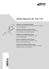 hawa Motronic 60 Instructions D'installation Et De Mise En Service