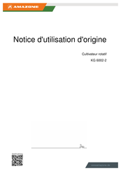 Amazone KG 6002-2 Notice D'utilisation D'origine