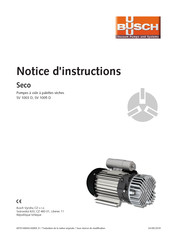 BUSCH Seco SV 1005 D Notice D'instructions