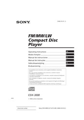 Sony CDX-3000 Mode D'emploi