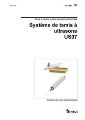 Gema US07 Mode D'emploi Et Liste Des Pièces Détachées