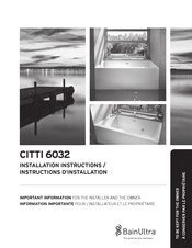 BainUltra CITTI 6032 Instructions D'installation