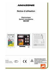 Amazone ED 02 Notice D'utilisation