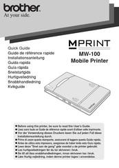 Brother M PRINT MW-100 Guide De Référence Rapide