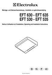 Electrolux EFT 630 Notice D'utilisation Et D'installation