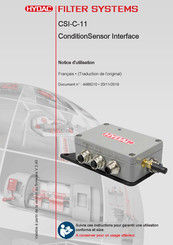 HYDAC FILTER SYSTEMS CSI-C-11 Notice D'utilisation