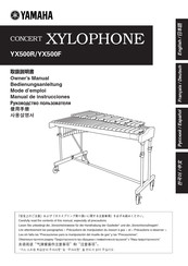 Yamaha CONCERT XYLOPHONE Mode D'emploi