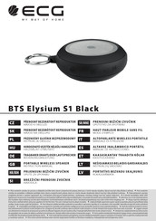 ECG BTS Elysium S1 Black Mode D'emploi