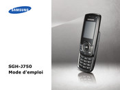 Samsung SGH-J750 Mode D'emploi
