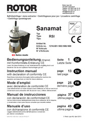 ROTOR 1216.006 Mode D'emploi