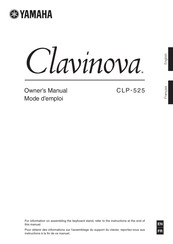 Yamaha Clavinova CLP-525 Mode D'emploi