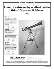 Orion Observer II 60mm Mode D'emploi