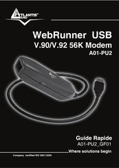 Atlantis Land WebRunner USB A01-PU2 Guide Rapide