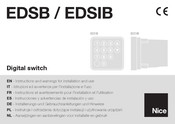 Nice EDSB Instructions Et Avertissements Pour L'installation Et L'utilisation