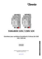 Zennio FANinBOX 110V 1CH Manuel D'utilisation