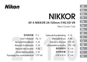 Nikon AF-S NIKKOR 24-120mm f/4G ED VR Manuel D'utilisation